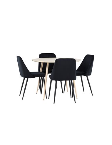 Matgrupp Plaza med Night matstolar
