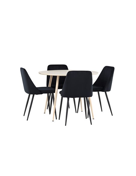 Matgrupp Plaza med Night matstolar