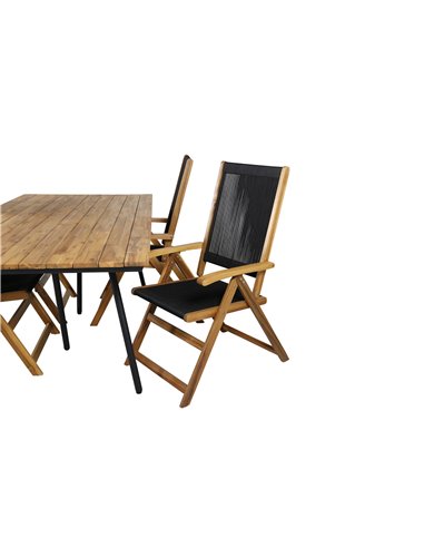 Matgrupp Chan med Little John matstolar, 200 × 100 cm