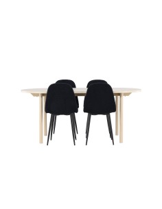 Matgrupp Andy med Polar matstolar, 180 × 90 cm