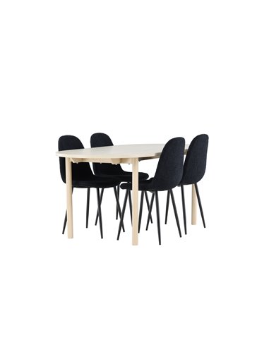 Matgrupp Andy med Polar matstolar, 180 × 90 cm