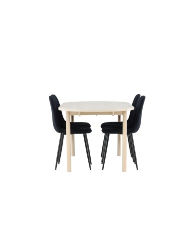 Matgrupp Andy med Polar matstolar, 180 × 90 cm