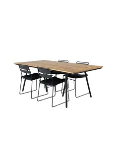 Matgrupp Chan med Lina matstolar, 200 × 100 cm 2