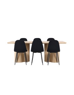 Matgrupp Olivia med Polar matstolar, 210 × 100 cm