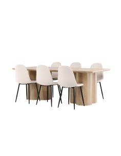 Matgrupp Olivia med Polar matstolar, 210 × 100 cm 2