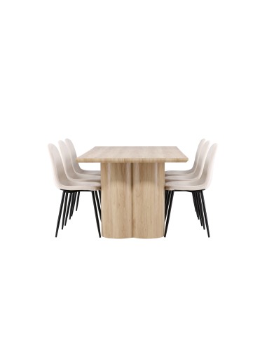 Matgrupp Olivia med Polar matstolar, 210 × 100 cm