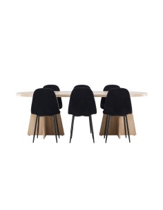 Matgrupp Bootcut med Polar matstolar, 230 × 115 cm