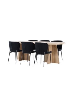 Matgrupp Bootcut med Modesto matstolar, 230 × 115 cm 2