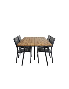Matgrupp Chan med Levels matstolar, 200 × 100 cm