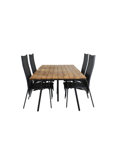 Matgrupp Chan med Copacabana matstolar, 200 × 100 cm