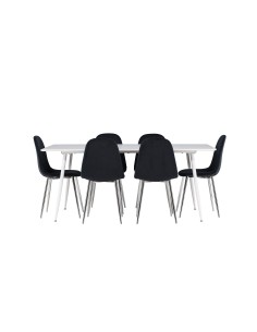 Matgrupp Silar med Polar matstolar, 180 × 90 cm