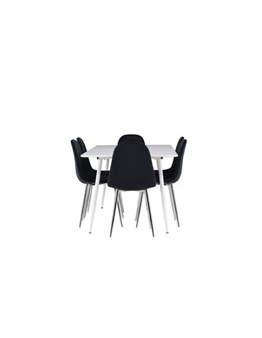 Matgrupp Silar med Polar matstolar, 180 × 90 cm