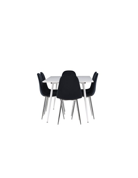 Matgrupp Silar med Polar matstolar, 180 × 90 cm