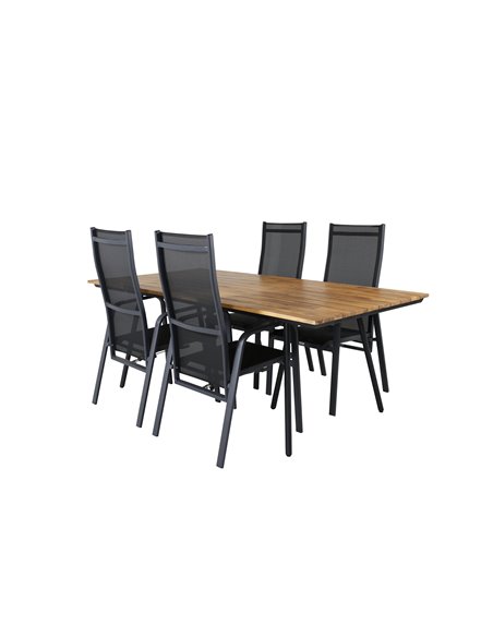 Matgrupp Chan med Copacabana matstolar, 200 × 100 cm