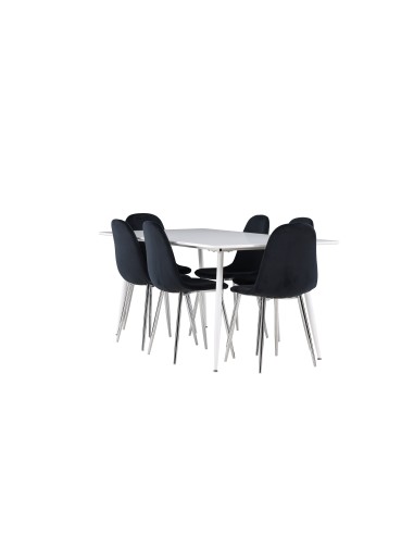 Matgrupp Silar med Polar matstolar, 180 × 90 cm