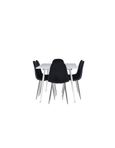 Matgrupp Silar med Polar matstolar, 180 × 90 cm