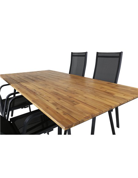 Matgrupp Chan med Copacabana matstolar, 200 × 100 cm