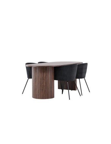 Matgrupp Härön med Berit matstolar, 200 × 90 cm