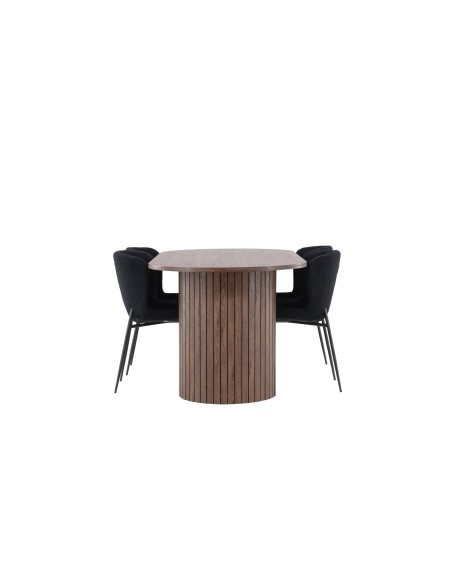Matgrupp Härön med Modesto matstolar, 200 × 90 cm