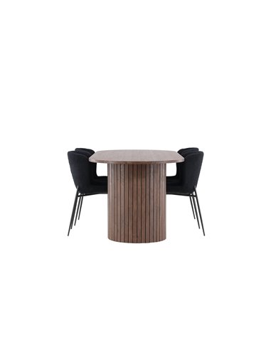 Matgrupp Härön med Modesto matstolar, 200 × 90 cm