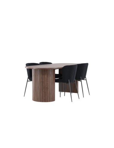 Matgrupp Härön med Modesto matstolar, 200 × 90 cm
