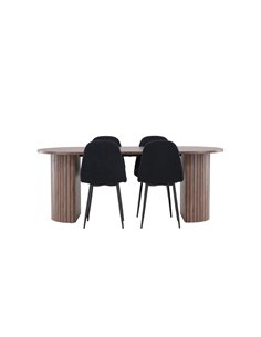 Matgrupp Härön med Polar matstolar, 200 × 90 cm