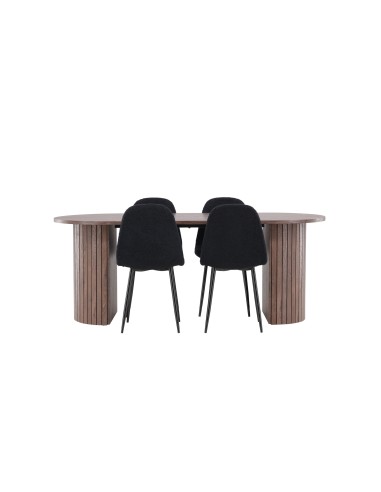Matgrupp Härön med Polar matstolar, 200 × 90 cm