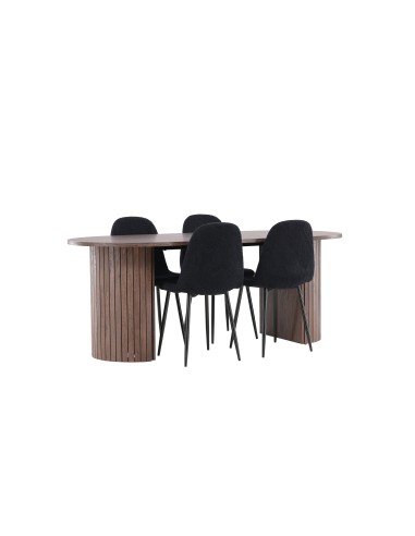 Matgrupp Härön med Polar matstolar, 200 × 90 cm