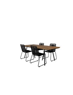 Matgrupp Chan med Lindos matstolar, 200 × 100 cm 2