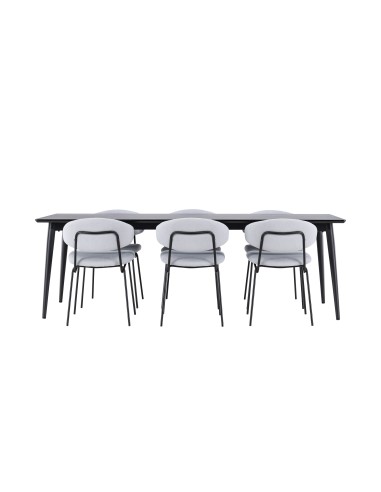 Matgrupp Ellis med Chico matstolar, 230 × 85 cm