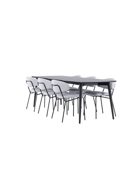 Matgrupp Ellis med Chico matstolar, 230 × 85 cm