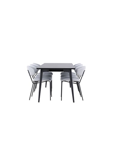 Matgrupp Ellis med Chico matstolar, 230 × 85 cm