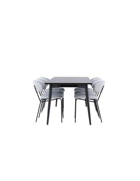 Matgrupp Ellis med Chico matstolar, 230 × 85 cm