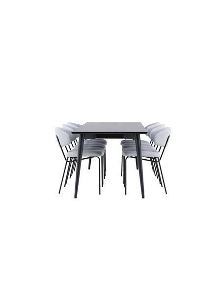 Matgrupp Ellis med Chico matstolar, 230 × 85 cm