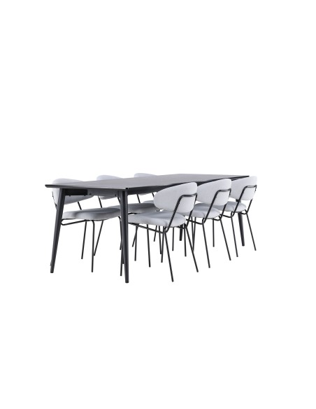 Matgrupp Ellis med Chico matstolar, 230 × 85 cm