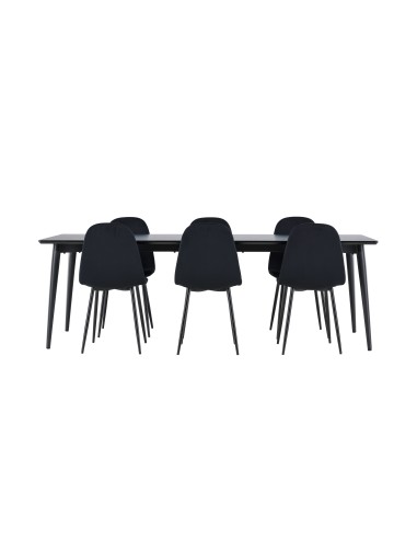 Matgrupp Ellis med Polar matstolar, 230 × 85 cm