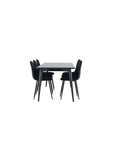 Matgrupp Ellis med Polar matstolar, 230 × 85 cm