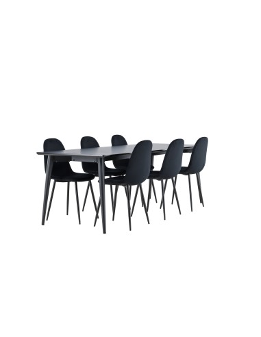Matgrupp Ellis med Polar matstolar, 230 × 85 cm
