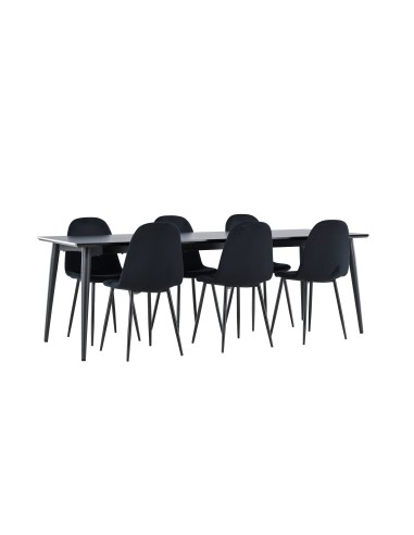 Matgrupp Ellis med Polar matstolar, 230 × 85 cm