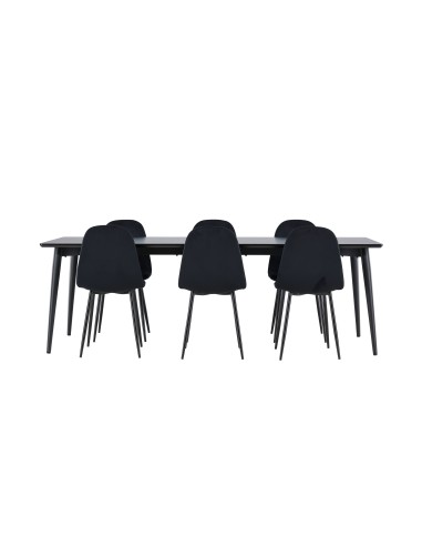 Matgrupp Ellis med Polar matstolar, 230 × 85 cm