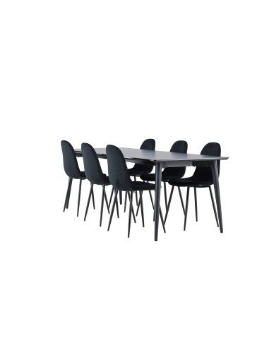 Matgrupp Ellis med Polar matstolar, 230 × 85 cm