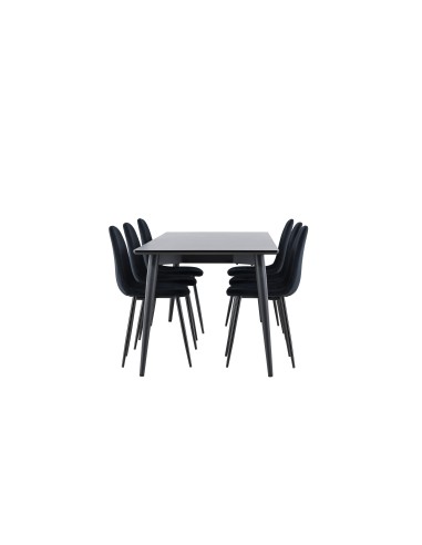 Matgrupp Ellis med Polar matstolar, 230 × 85 cm