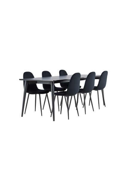 Matgrupp Ellis med Polar matstolar, 230 × 85 cm