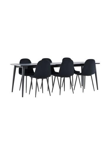 Matgrupp Ellis med Polar matstolar, 230 × 85 cm