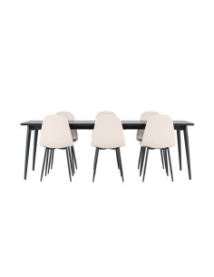 Matgrupp Ellis med Polar matstolar, 230 × 85 cm