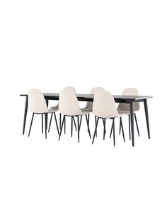 Matgrupp Ellis med Polar matstolar, 230 × 85 cm 2