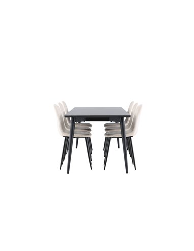 Matgrupp Ellis med Polar matstolar, 230 × 85 cm