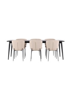 Matgrupp Ellis med Modesto matstolar, 230 × 85 cm