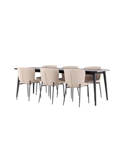 Matgrupp Ellis med Modesto matstolar, 230 × 85 cm 2