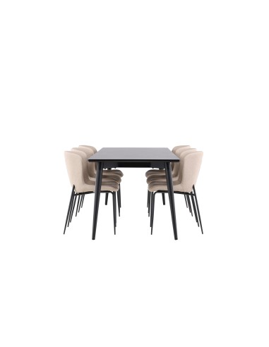 Matgrupp Ellis med Modesto matstolar, 230 × 85 cm